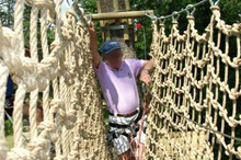 Mimat'Aventures : la passerelle en corde